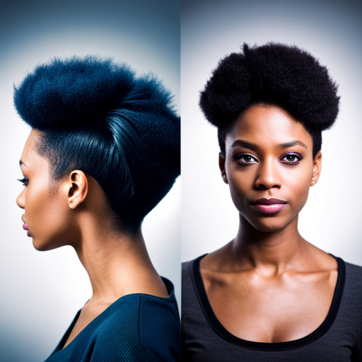 An image of a person with different hairstyles, each held in place with various types of hair sprays