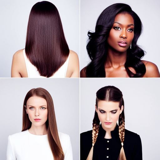 An image showing four different hairstyles on models with varying face shapes (round, oval, square, heart) to illustrate the best pageant hairstyles for each face shape