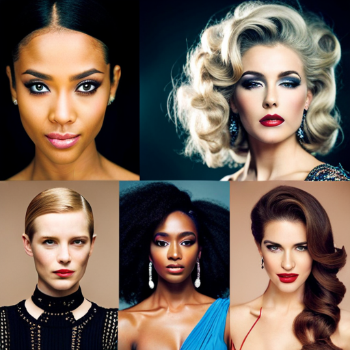 An image featuring a collage of hairstyles from various regional beauty pageants around the world, showcasing diverse trends and cultural influences