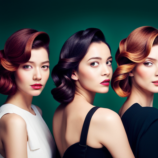 An image showcasing four different hairstyles, each representing the beauty of a different season