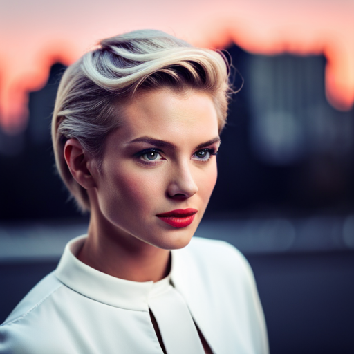 An image of a person with smooth, sleek hair, using a fine-toothed comb to tame flyaways